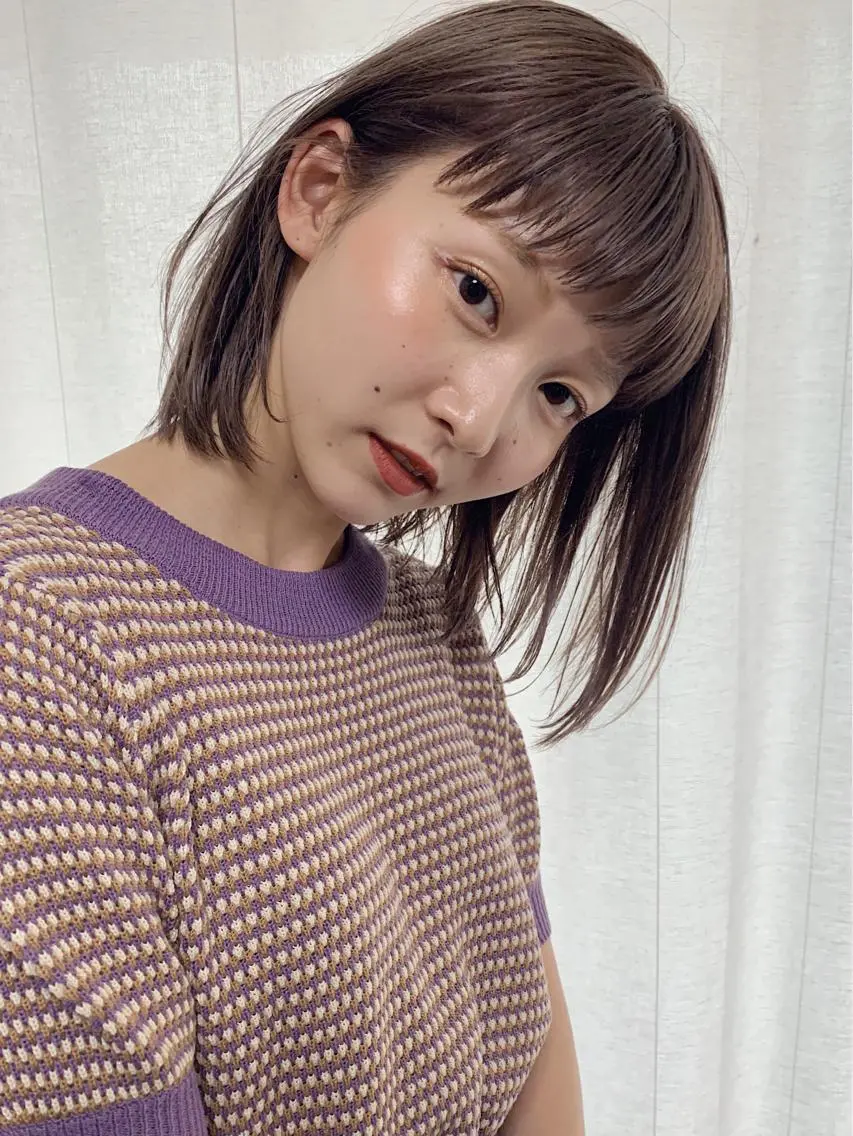 ショート カラー パーマ ヘアアレンジ メンズ キッズ ネイル マツエク・マツパ グレージュ ミルクティーグレージュ 古賀 侑磨のヘアスタイル