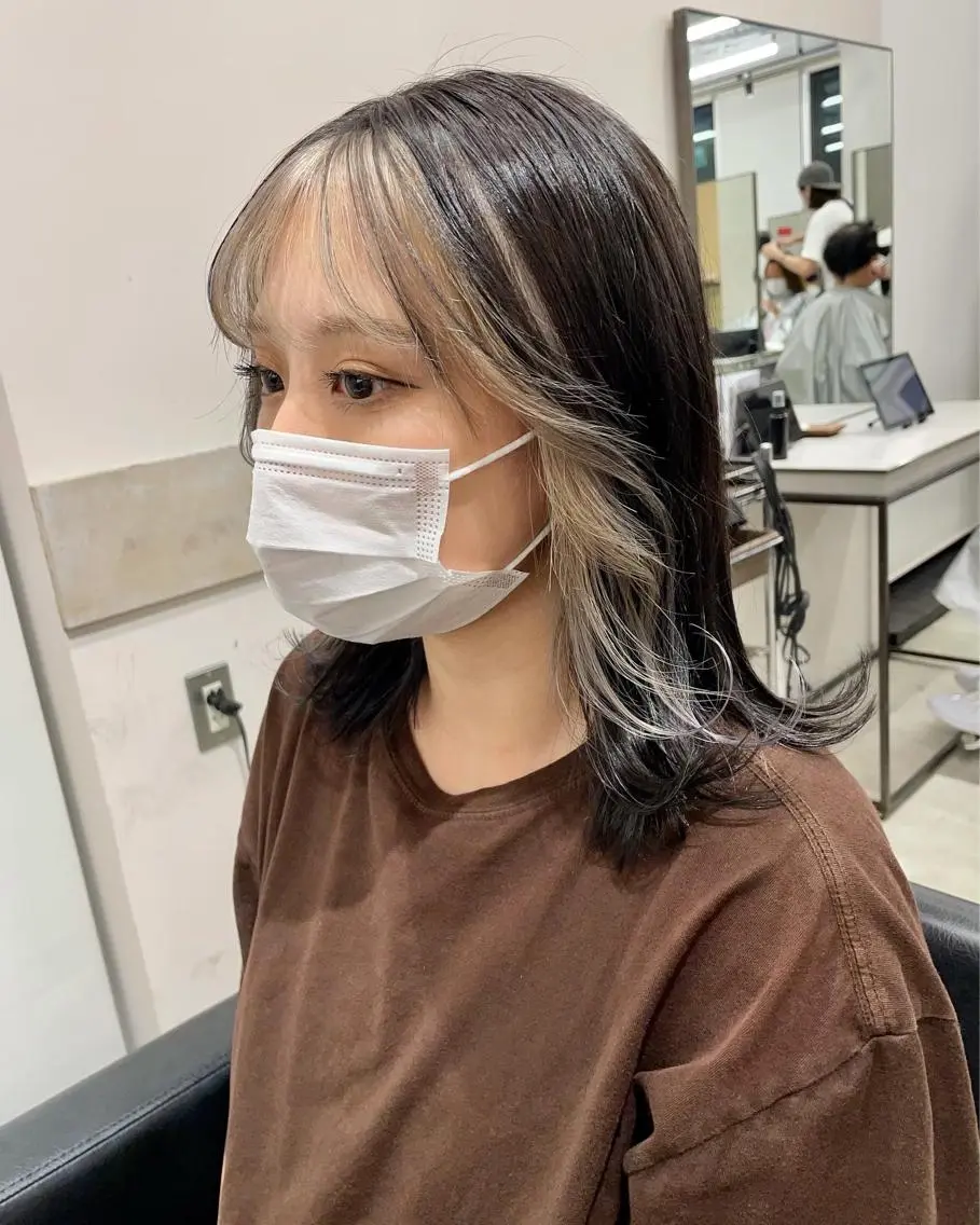 ミディアム カラー ブリーチ&髪質改善 TAIGAのヘアスタイル