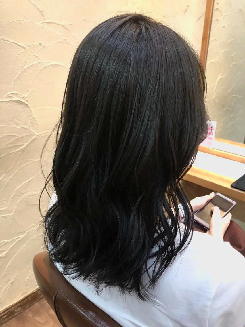 セミロング カラー アディクシーカラー アクアカラー アッシュ 透明感カラー ミント ✨🌿大人可愛い愛さ れhair🌿✨松本のヘアスタイル