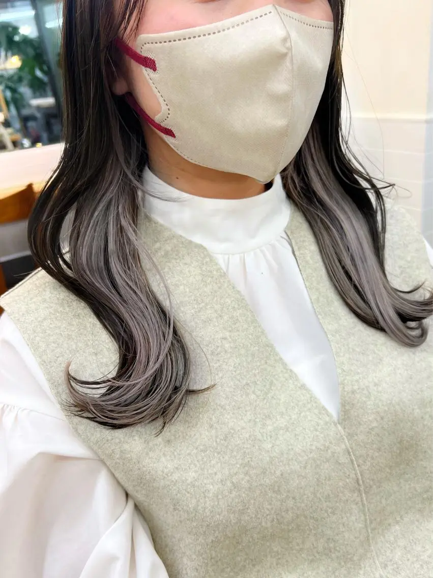ロング カラー インナーカラー パーマ/ハイライト 💙鶴岡 愛💙のヘアスタイル