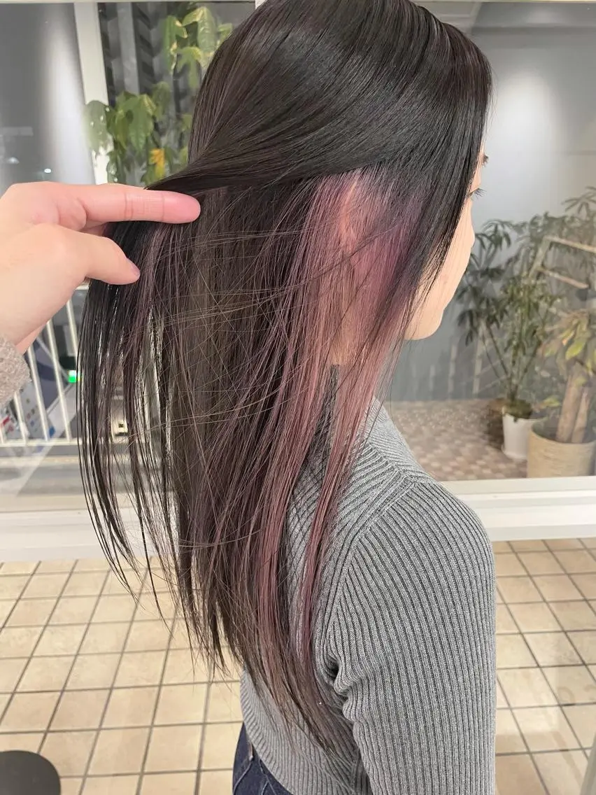 ロング カラー ヘアカラー トリートメント 髪質改善will hairdesignのヘアスタイル