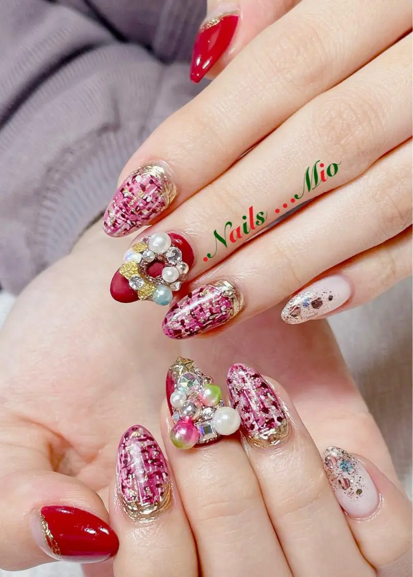 ネイル 冬ネイル クリスマス .Nails Mio 赤羽西ネイルサロンのネイルデザイン