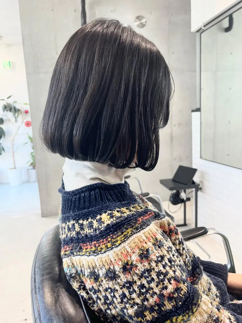 ミディアム カラー パーマ ヘアアレンジ カット ヘアカラー トリートメント ヘッドスパ ヘアセット 透明感/オリーブ/ グレージュ/YUKAのヘアスタイル