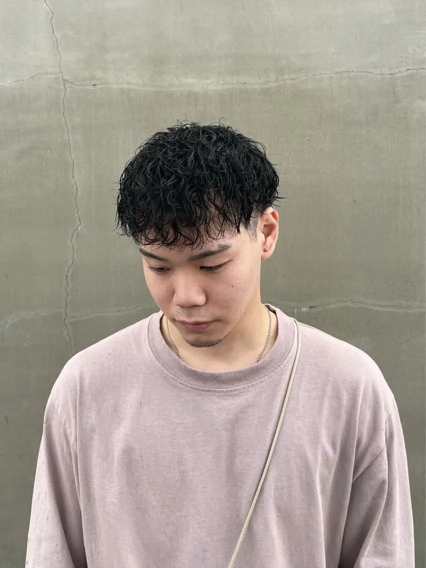 パーマ メンズ メンズパーマ 波巻きパーマ 山本  弦生のヘアスタイル