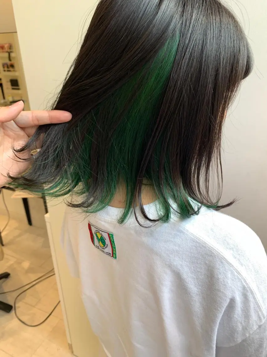 ミディアム カラー ブリーチ ケアブリーチ トリートメント インナーエクステ渋谷 🦋KAJIのヘアスタイル