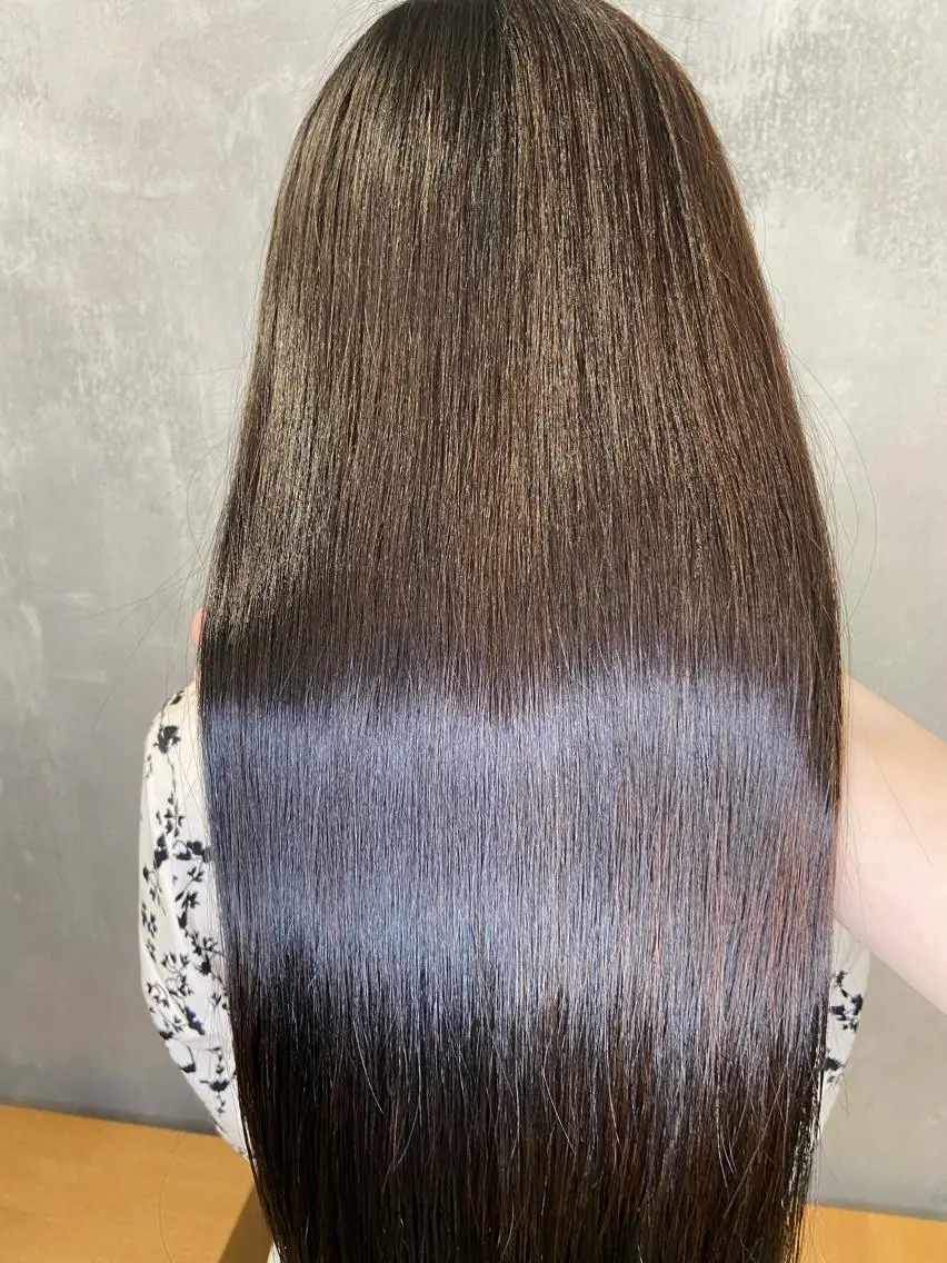 ロング カラー 縮毛矯正 トリートメント ツバサ 髪質改善のヘアスタイル
