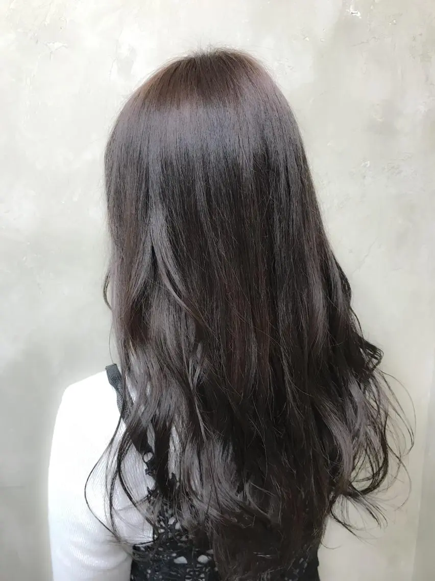 セミロング カラー パーマ アッシュ イルミナカラー 🌈髪質改善💕 縮毛矯正✨青木まで✨のヘアスタイル