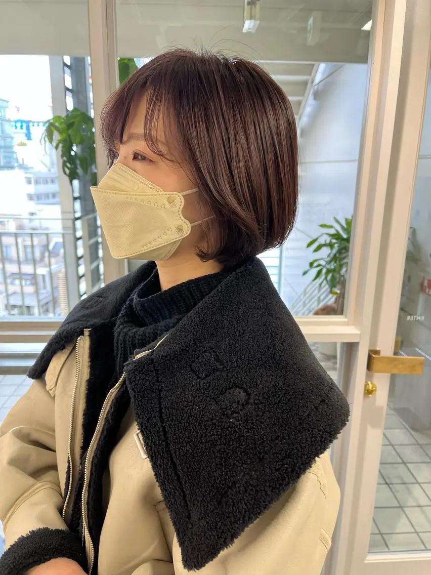 ショート カラー パーマ ヘアアレンジ カット ヘアカラー トリートメント 🫧umu.🫧韓国 /レイヤー/ハッシュのヘアスタイル