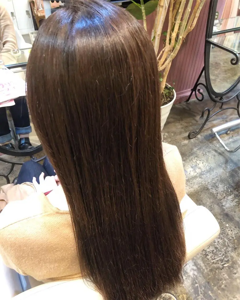 ロング カラー パーマ ヘアアレンジ カット 縮毛矯正 表参道Lise おおいしおりのヘアスタイル