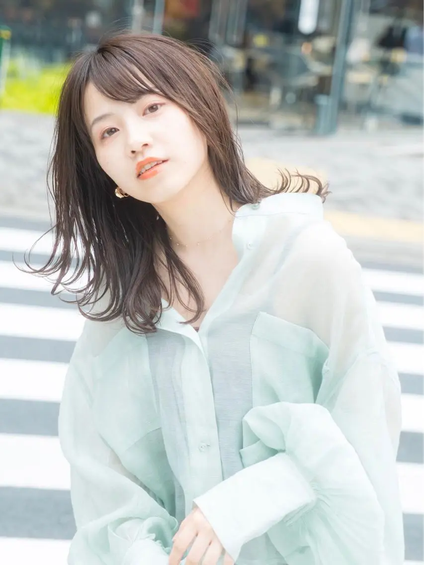ミディアム カラー パーマ ヘアアレンジ 【公式】amble luxe池袋東口🩷のヘアスタイル