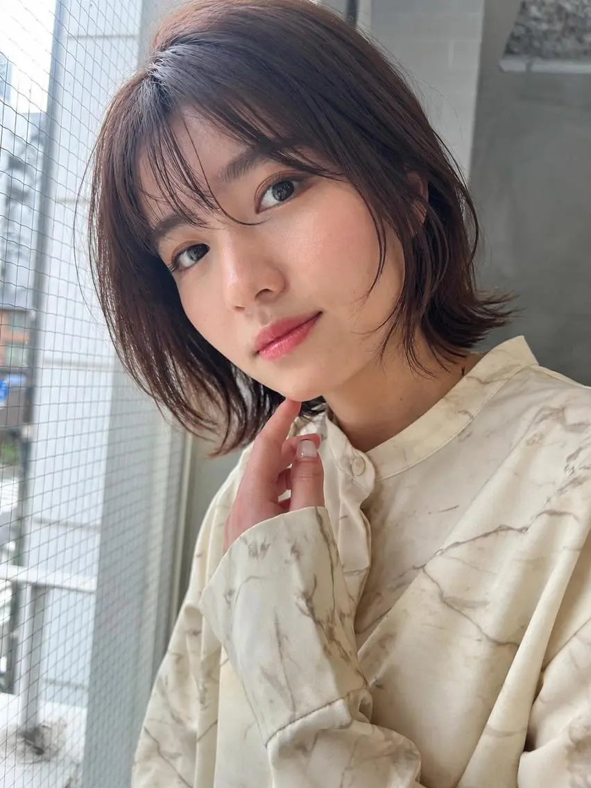カラー ブラウンカラー ボブ カット ヘアカラー LoRE hairのヘアスタイル