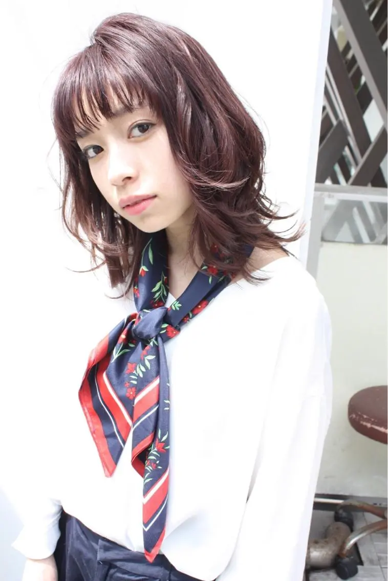 ミディアム カラー イルミナカラー 髪質改善 トリートメント tuuli トゥーリのヘアスタイル
