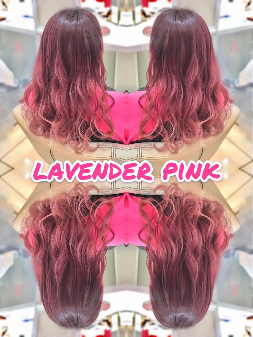 ロング カラー ブリーチ ケアブリーチ イルミナカラー ラベンダーカラー ラベンダーピンク カット ヘアカラー ヘアセット 永島 桜のヘアスタイル