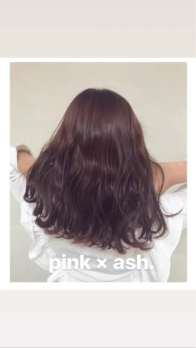 セミロング カラー ヘアアレンジ アッシュ 透明感カラー ピンクカラー ピンクアッシュ enurk店 🍋 M I K U  *のその他イメージ