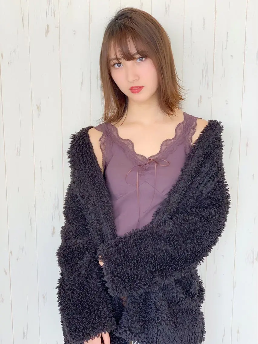 ショート カラー 切りっぱなしボブ ボブ 赤み消しカラー /透明感カラー 上長のヘアスタイル
