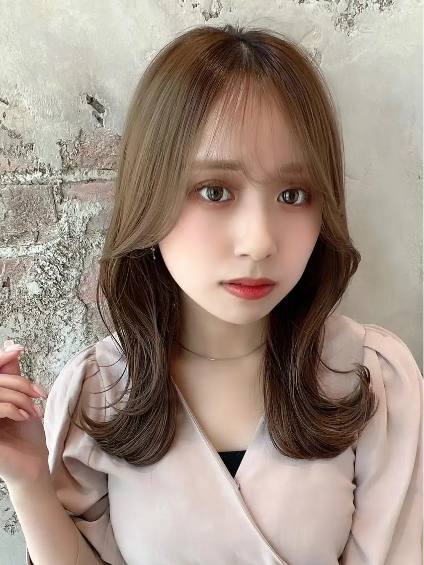 セミロング くびれヘア 髪質改善 縮毛矯正 🧡くびれヘア/前髪 顔周り🧡久原結衣のヘアスタイル