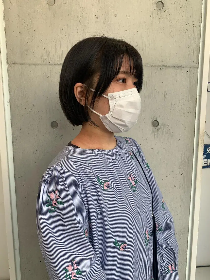 ショート カラー 切りっぱなしボブ ボブ カット トリートメント yukari/ 立川美容室のヘアスタイル