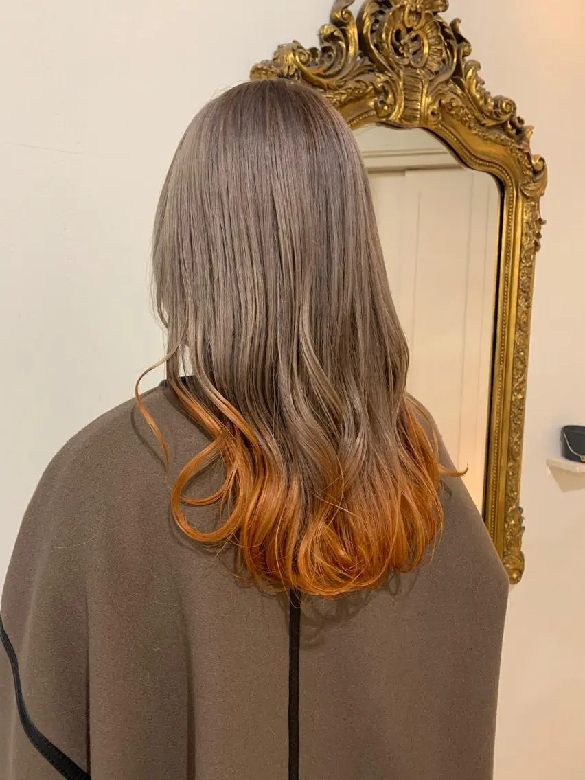 セミロング ヘアカラー トリートメント ダブルカラー/透明感 💈JUNYA💈のヘアスタイル