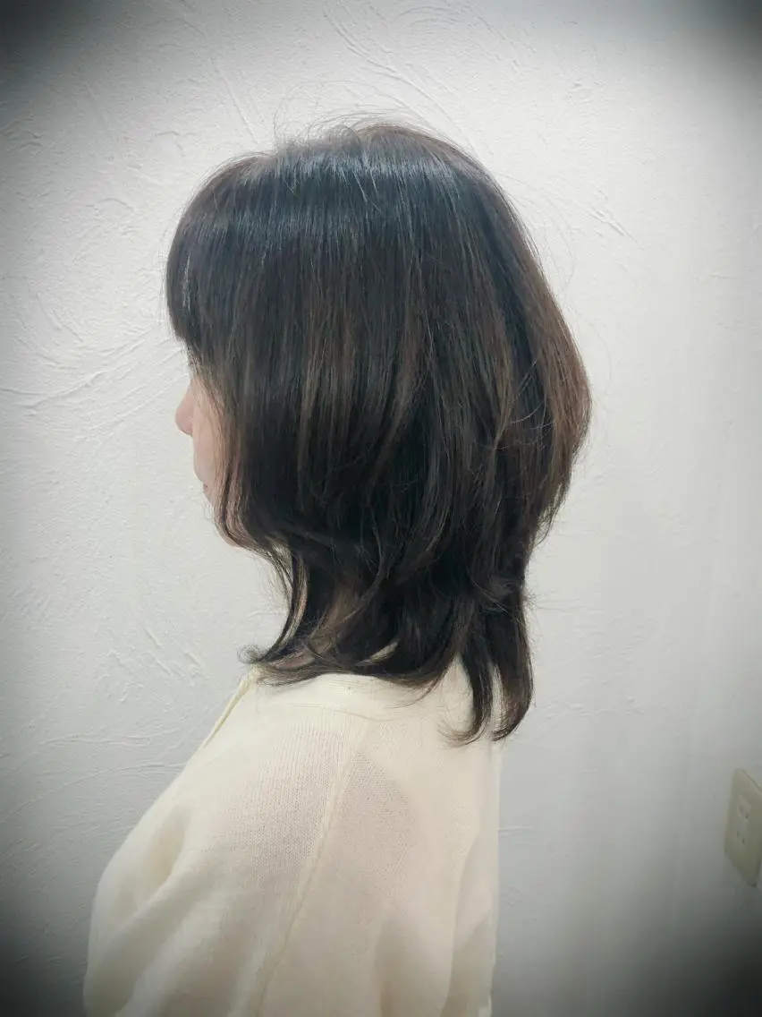 ミディアム ウルフカット 植野/新宿 高田馬場のヘアスタイル