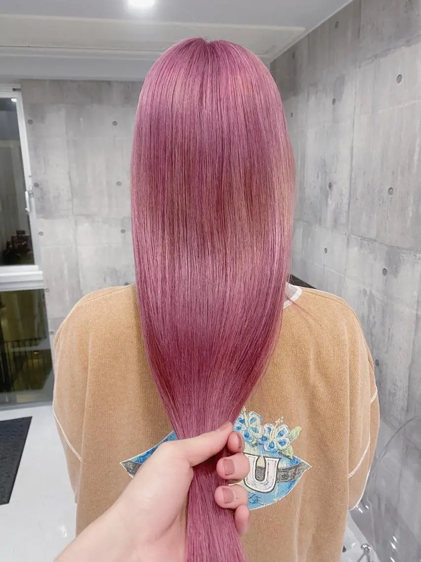 ロング ヘアカラー トリートメント ヘアセット メンズパーマ名人 TAKUMAのヘアスタイル