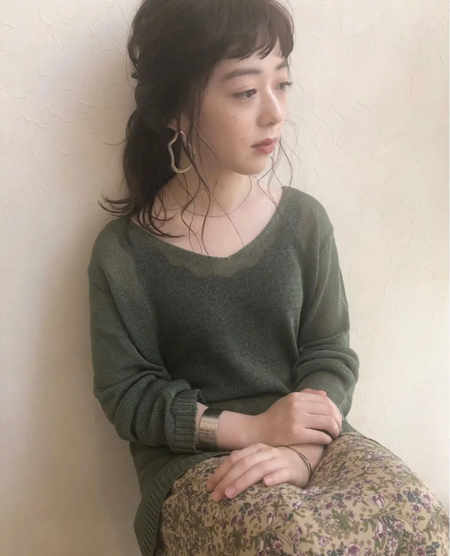 セミロング カラー nakahara madokaのヘアスタイル