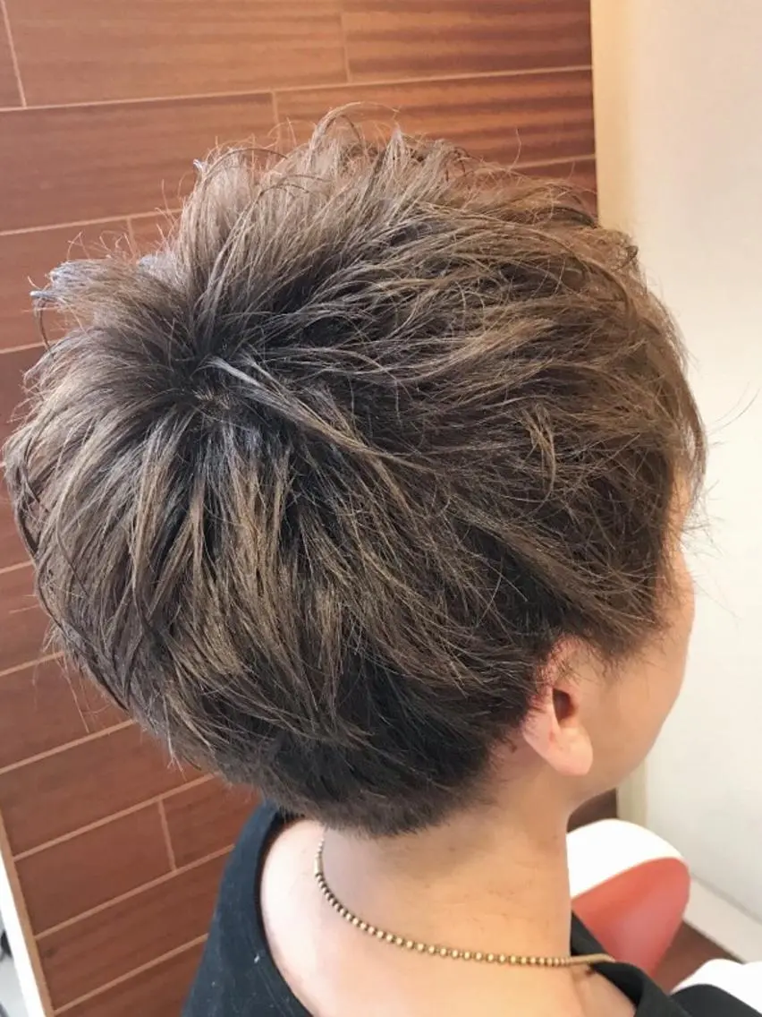 ショート カラー アッシュ ベージュカラー カット ヘアカラー メンズカット/パーマ 深浦 庄晴のヘアスタイル