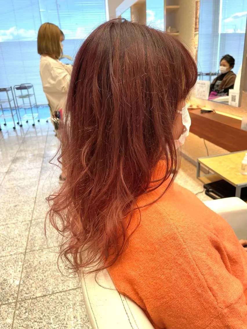 ロング カラー ヘアアレンジ ベージュカラー ピンクカラー ピンクベージュ 🦄カラー指名No. 1 hayane🦄のヘアスタイル