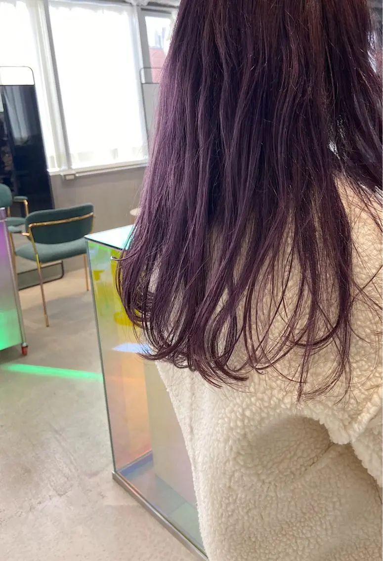 ロング カラー パープルカラー ヘアカラー 似合わせcut 🔥yutakaのヘアスタイル