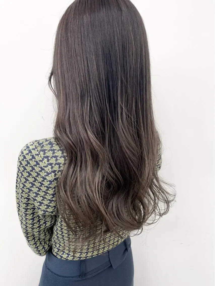 ロング カラー ブリーチ 透明感カラー グレージュ ヘアカラー トリートメント 丹羽 隼人/髪質改善 /韓国ヘア🇰🇷のヘアスタイル