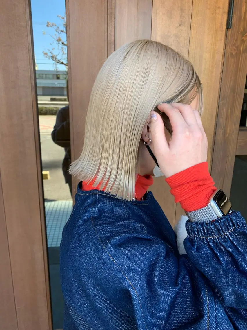 ミディアム ボブ 田中 紫苑のヘアスタイル