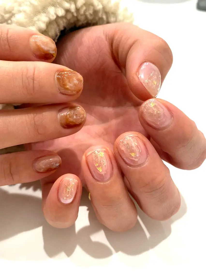 ネイル ニュアンスネイル ぷっくりネイル ハンドネイル Ann nailのネイルデザイン