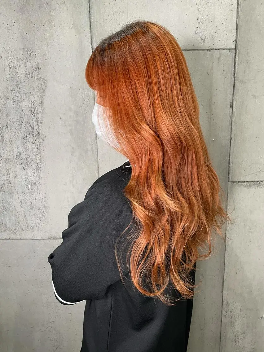 ロング ヘアカラー トリートメント 大内 志穂のヘアスタイル