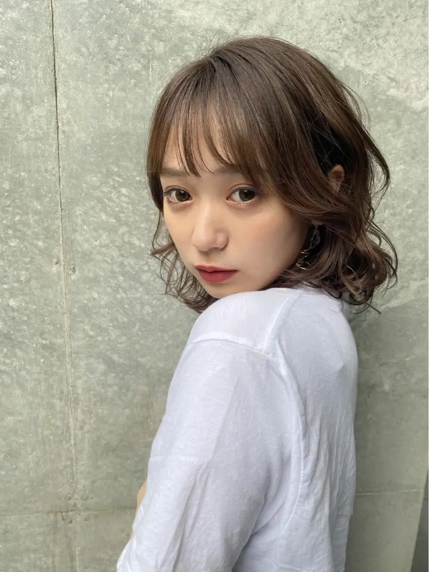 ショート カラー ヘアアレンジ 銀座メンズ専門🖤 叶奈々のヘアスタイル