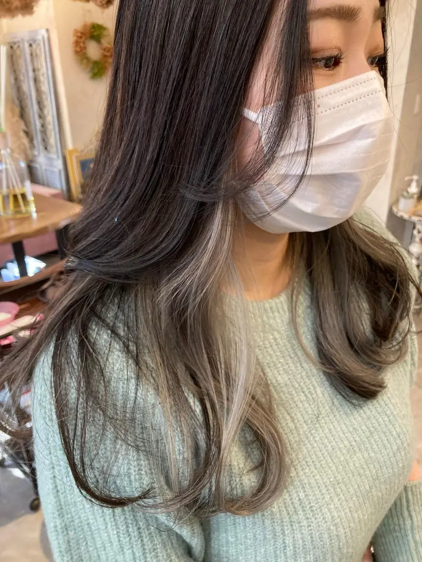セミロング ヘアカラー 田中 健太郎のヘアスタイル