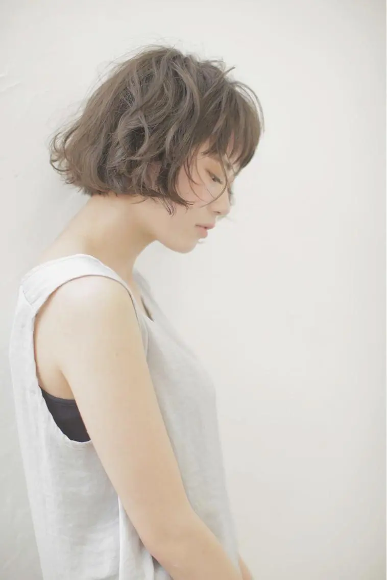 ショート ショートボブ ボブ くせ毛 ショートヘア 心斎橋/縮毛矯正/美 容師/unir 藤本のヘアスタイル