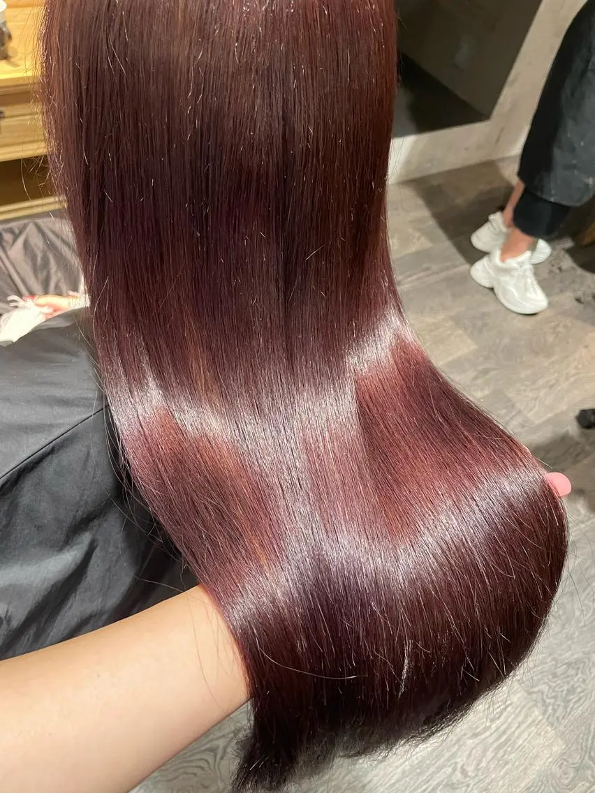 ロング ヘアカラー トリートメント 🦄艶カラー×韓国 NANA💎🐬のヘアスタイル