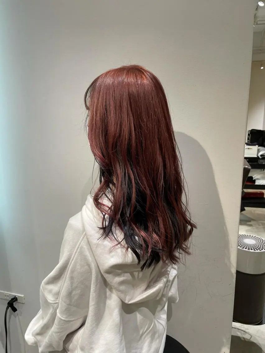 ロング カラー カット ヘアカラー トリートメント レイヤー/ハッシュ 渋谷/サッタのヘアスタイル