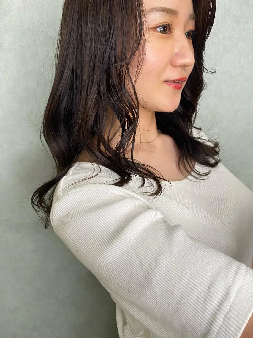 セミロング カラー アッシュ アッシュグレー かえ🩶韓国ボブ🎀 透明感カラー🥣のヘアスタイル