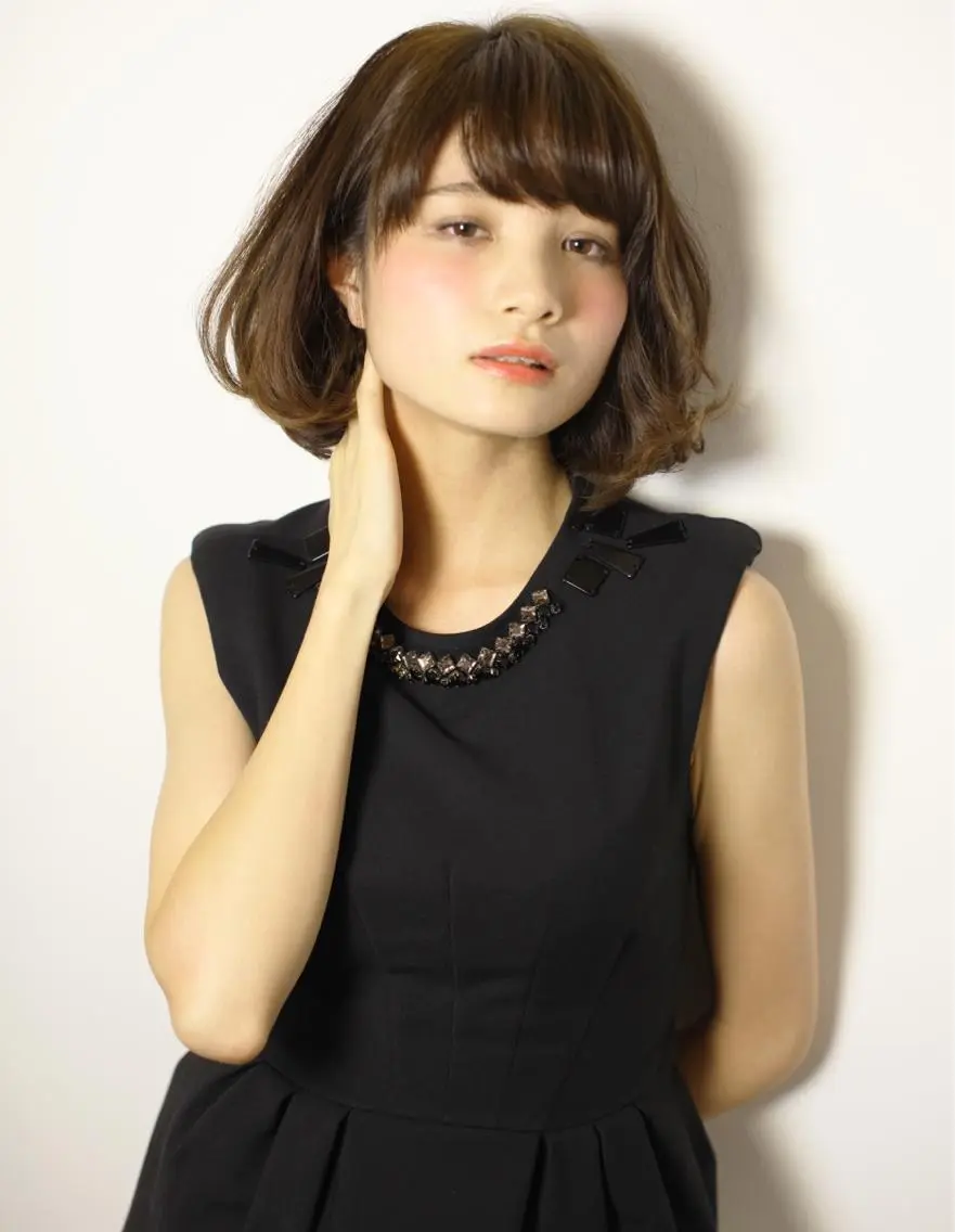 ショート ミディアム カラー パーマ ベージュカラー 髪質改善/韓国風 レイヤー/田村祐樹のヘアスタイル