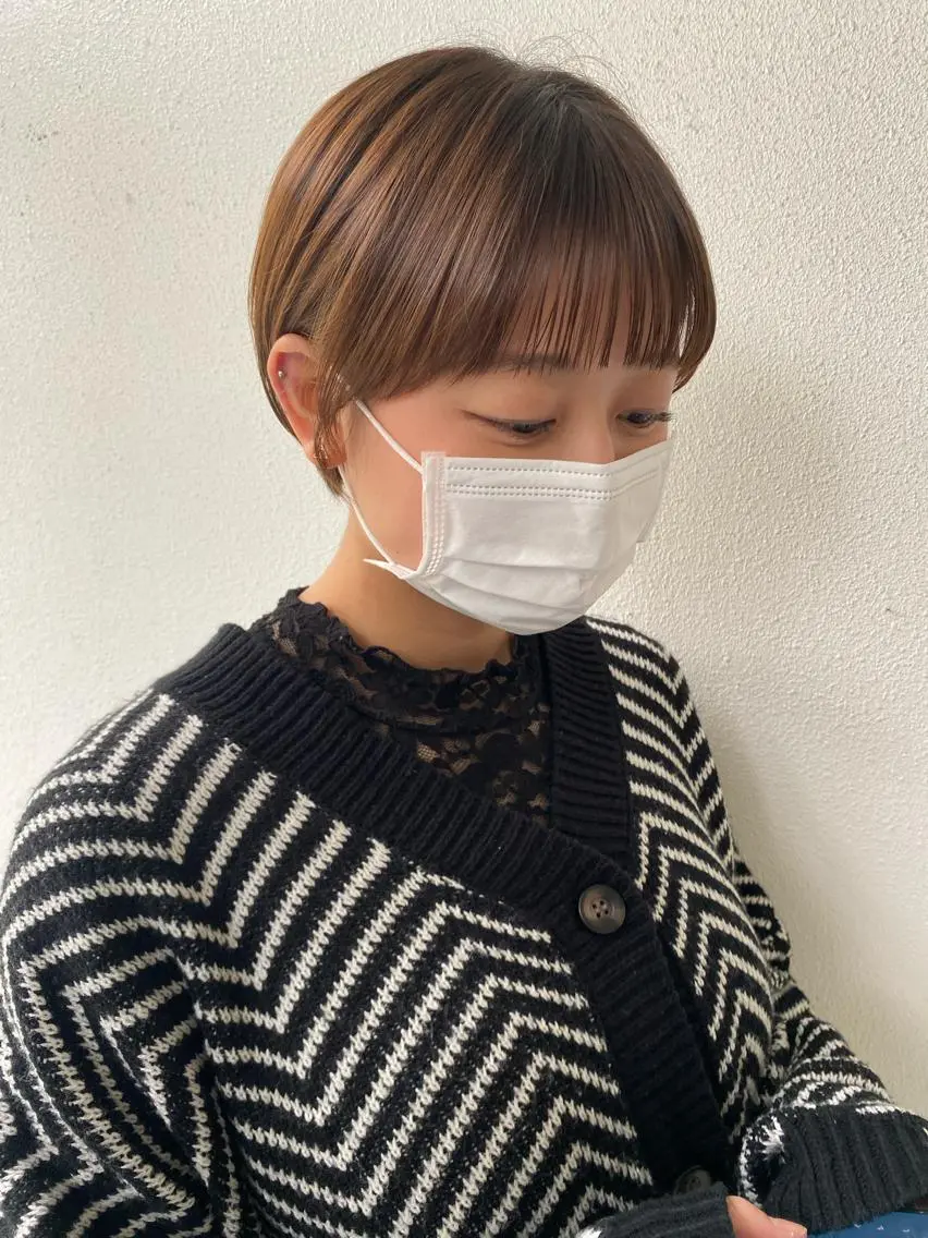 ショート LUVISM新潟🎀 透明感カラー/ミユのヘアスタイル