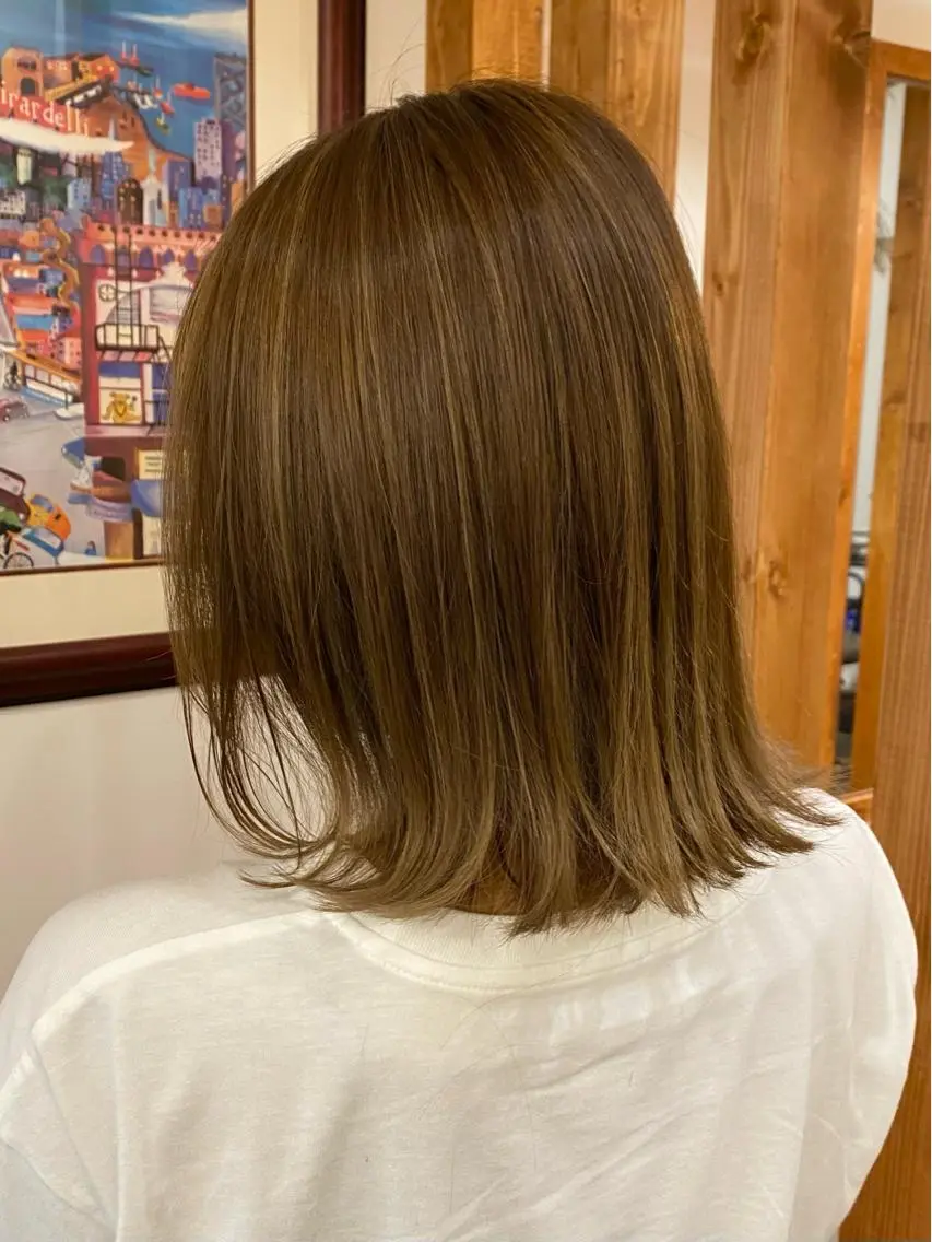ミディアム カラー 馬場 涼平のヘアスタイル