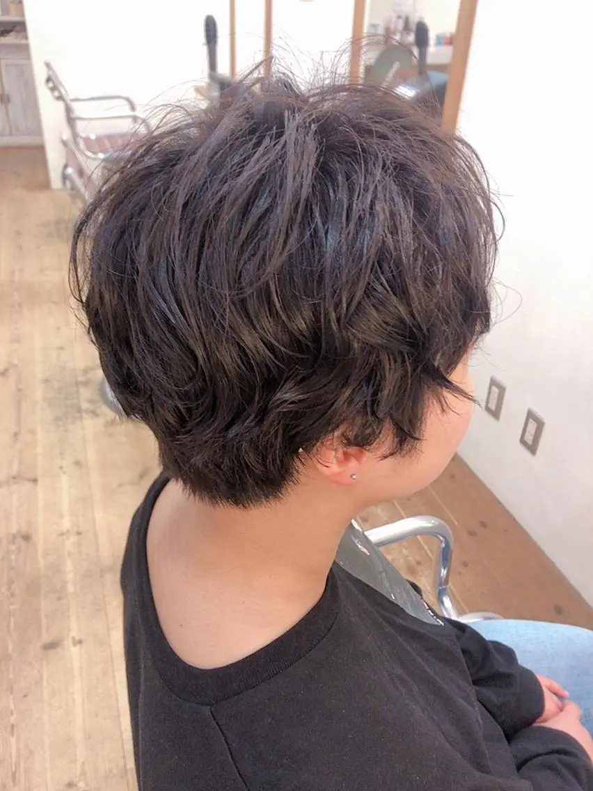 ショート パーマ ショートヘア Sea by LUVISM アヤノのヘアスタイル