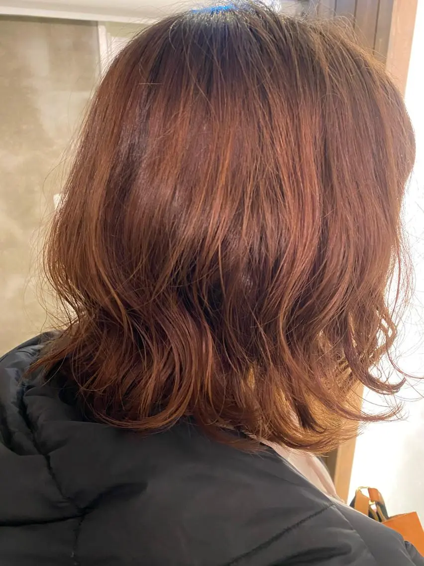 ミディアム パーマ ヘアアレンジ ミディアムパーマ MODE K’s川西 瀧尻光のヘアスタイル