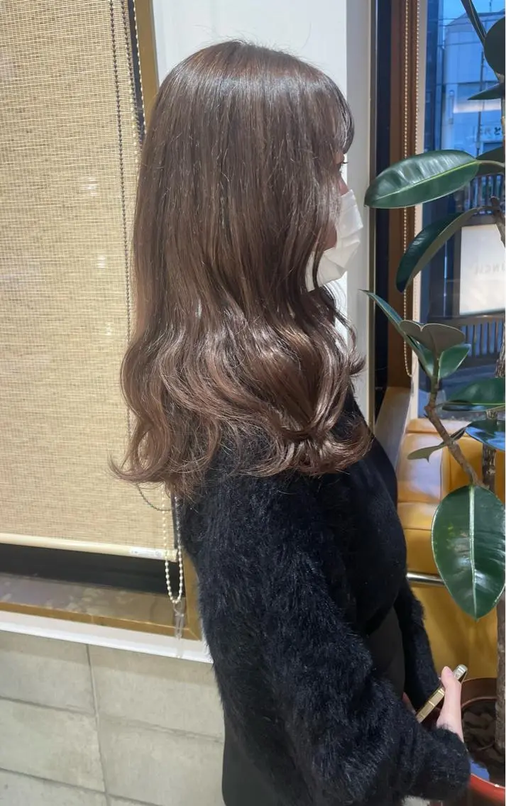 ロング カラー ブリーチ グレージュ トリートメント カット ヘアカラー 髪質改善/艶髪/大竹 穂香🦉のヘアスタイル