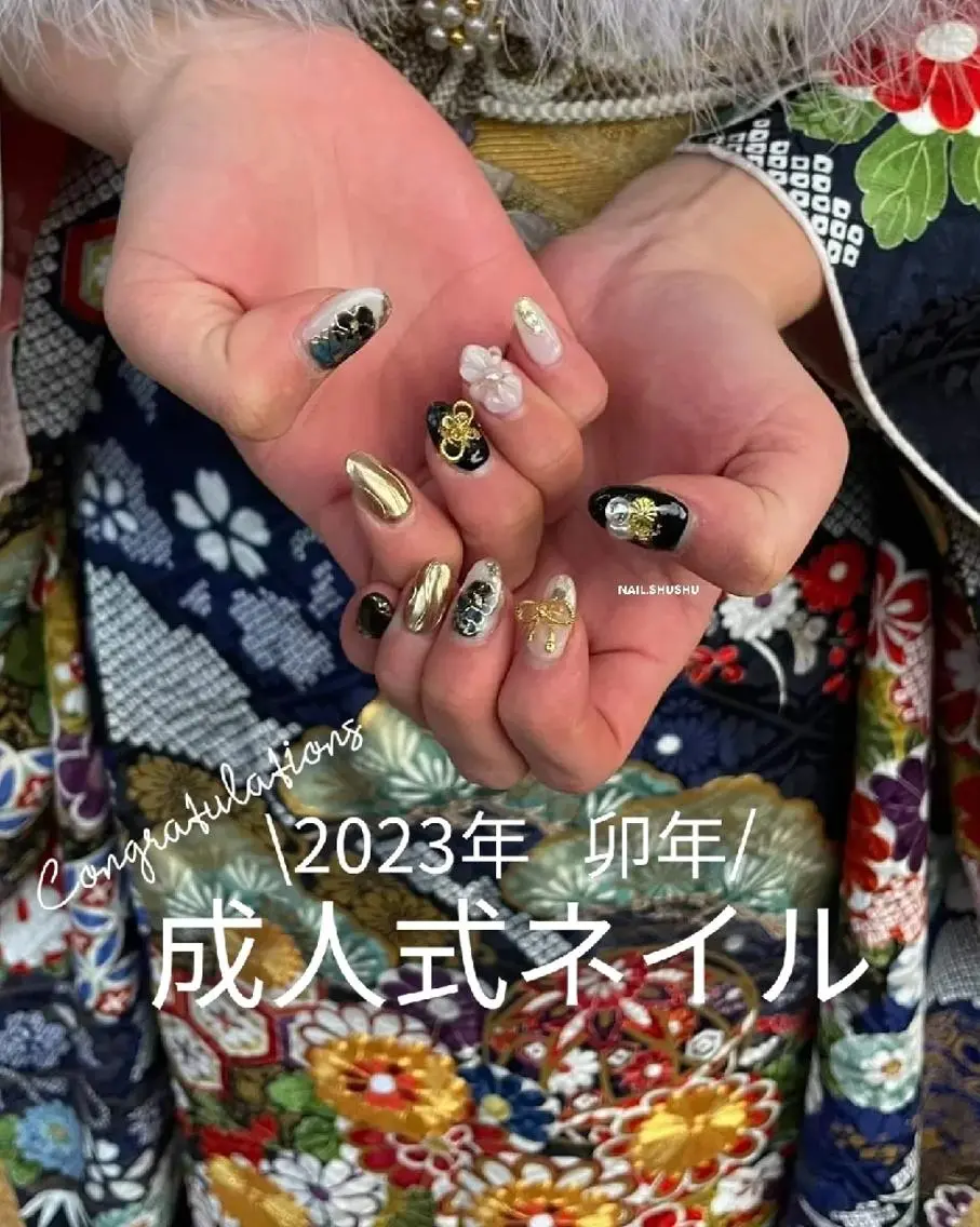 ネイル 持ち込み ニュアンスネイル シンプルネイル 冬ネイル 3dパーツ/流行り 👧shushu❤️のネイルデザイン