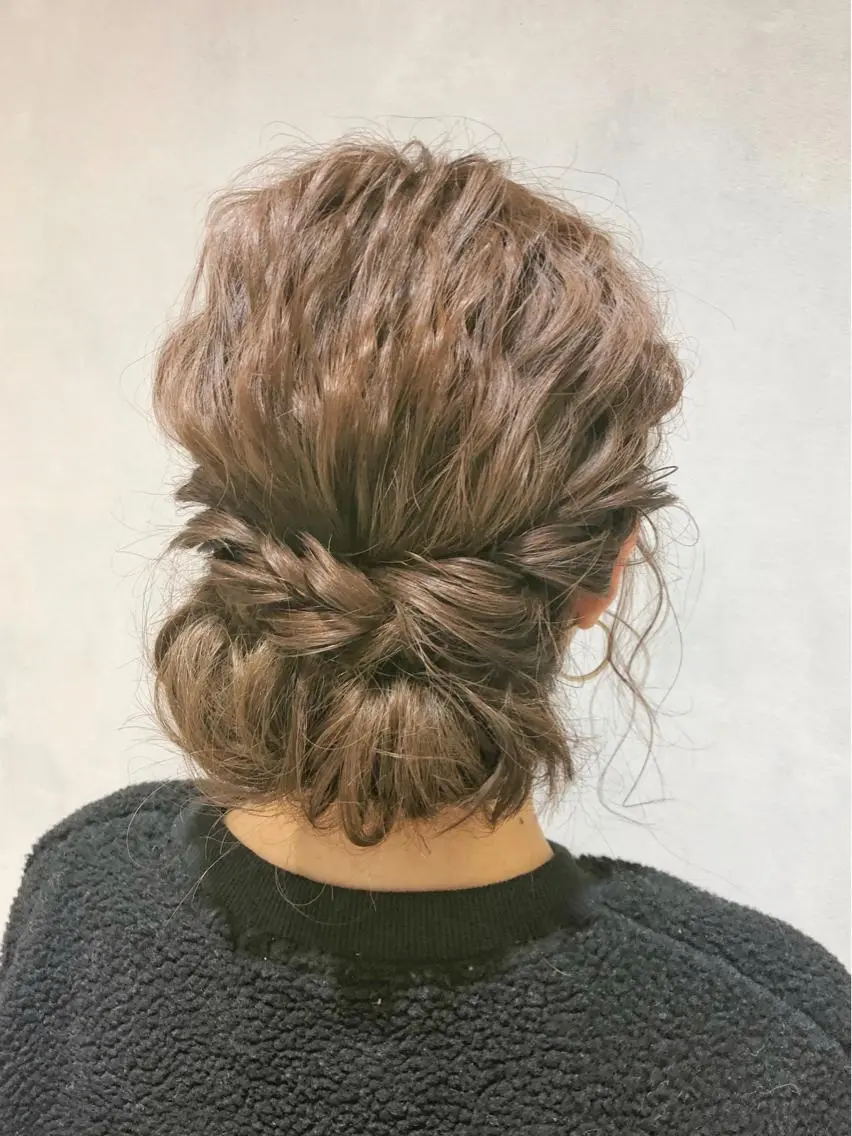 セミロング ヘアアレンジ ヘアセット 🍎みついじゅん🍏 ボブ指名No.1のヘアスタイル
