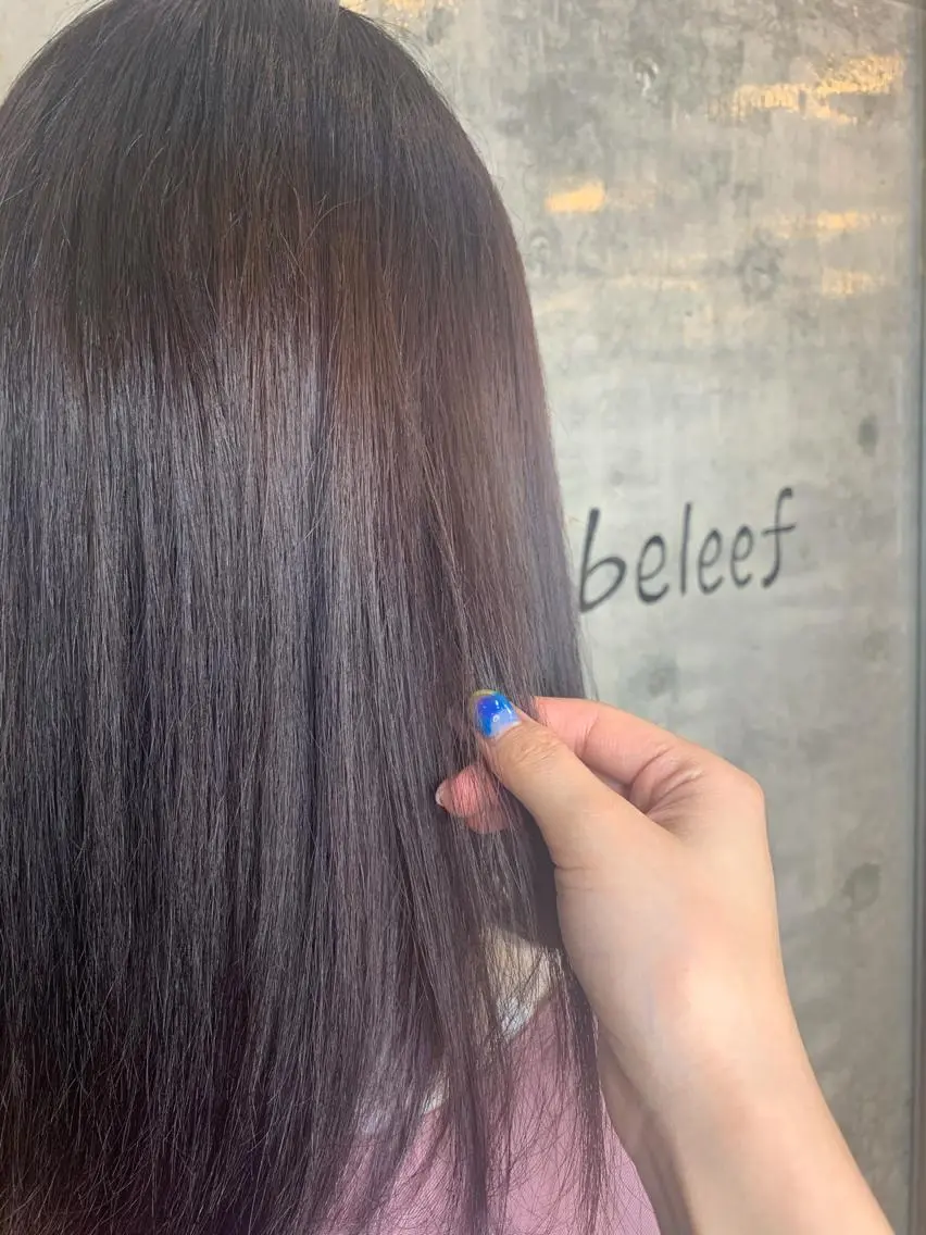 ロング カラー 外間 智恵のヘアスタイル