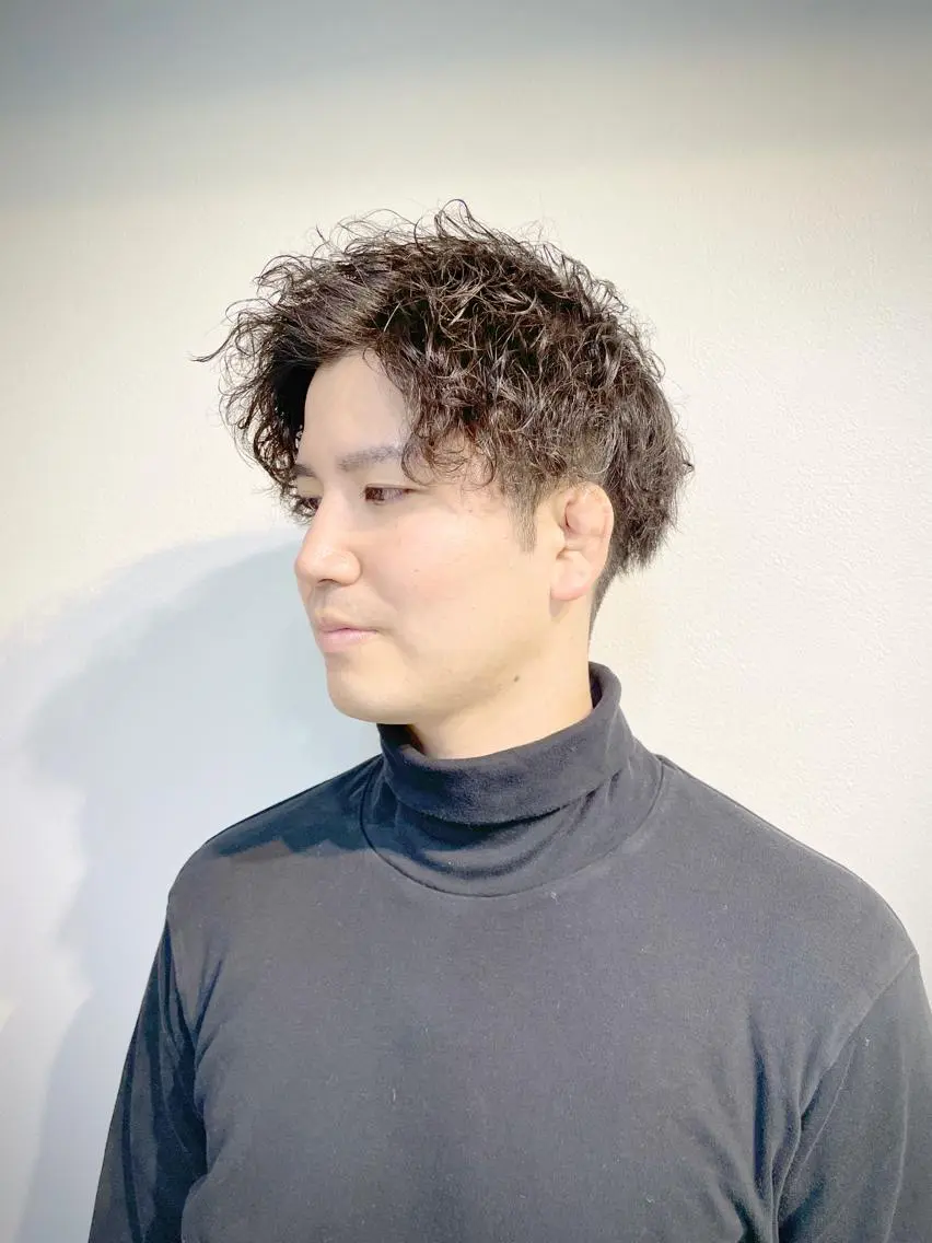 ミディアム パーマ ヘアアレンジ メンズ Kamiya's TOKYO 安孫子のヘアスタイル