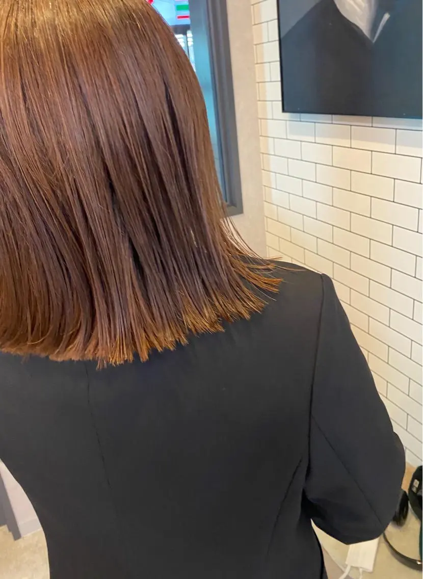 ミディアム カラー ヘアアレンジ カット ヘアカラー トリートメント Kawaguchi Arisaのヘアスタイル