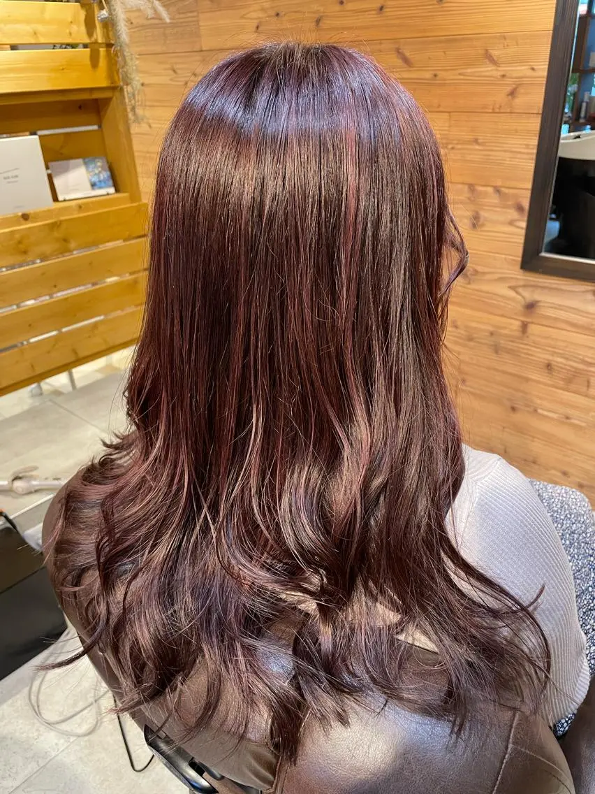 ロング カラー 透明感カラー ハイライトカラー ラベンダーカラー ラベンダーピンク ピンクカラー カット ヘアカラー トリートメント 🌈NESTA minami🌈のヘアスタイル